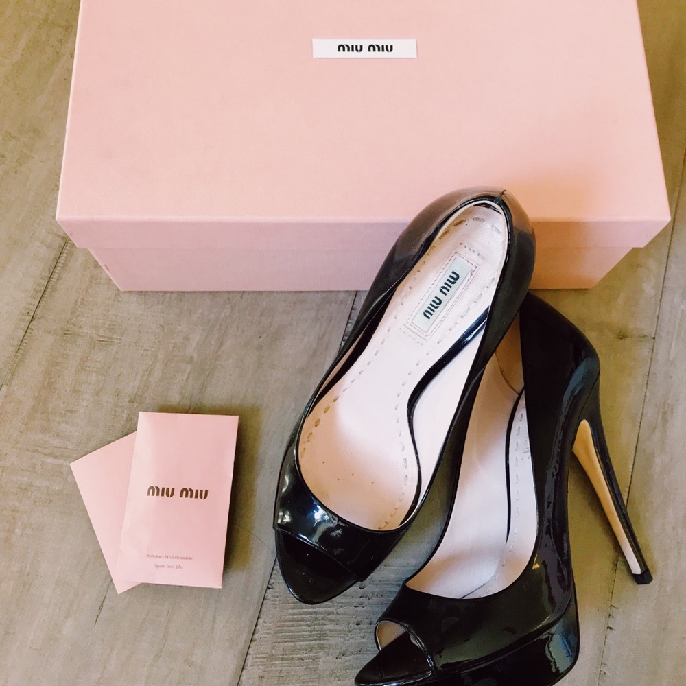 Miu miu open toe pumps
